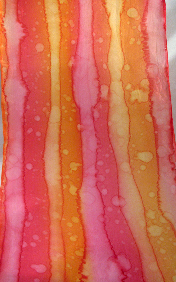 Hot Pink Mango Rain Silk Scarf