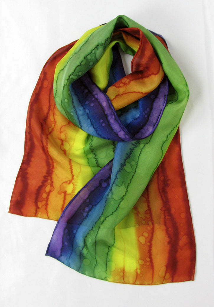 Rainbow Silk Scarf